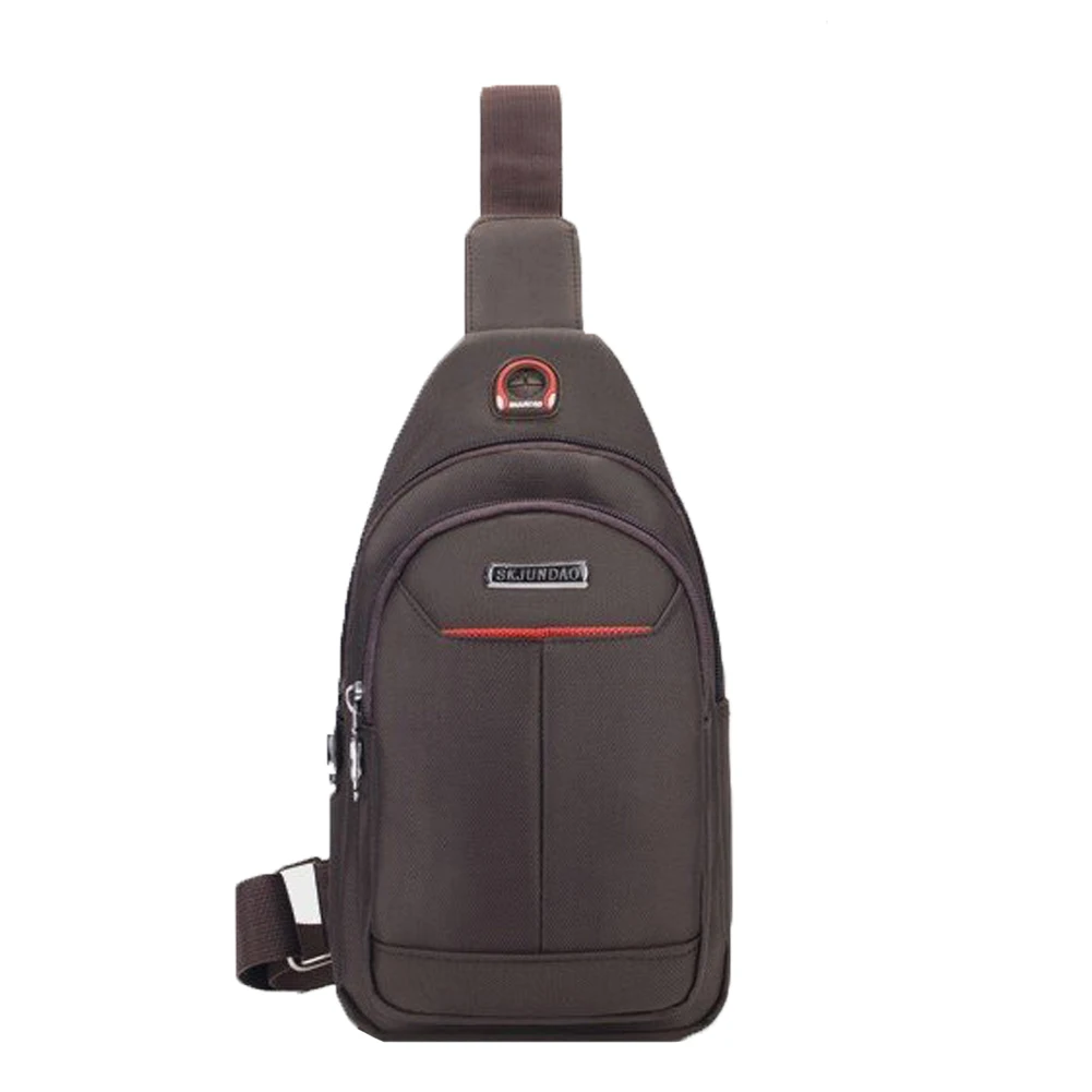 Мужская сумка через плечо нейлоновая водостойкая с регулируемым ремешком для