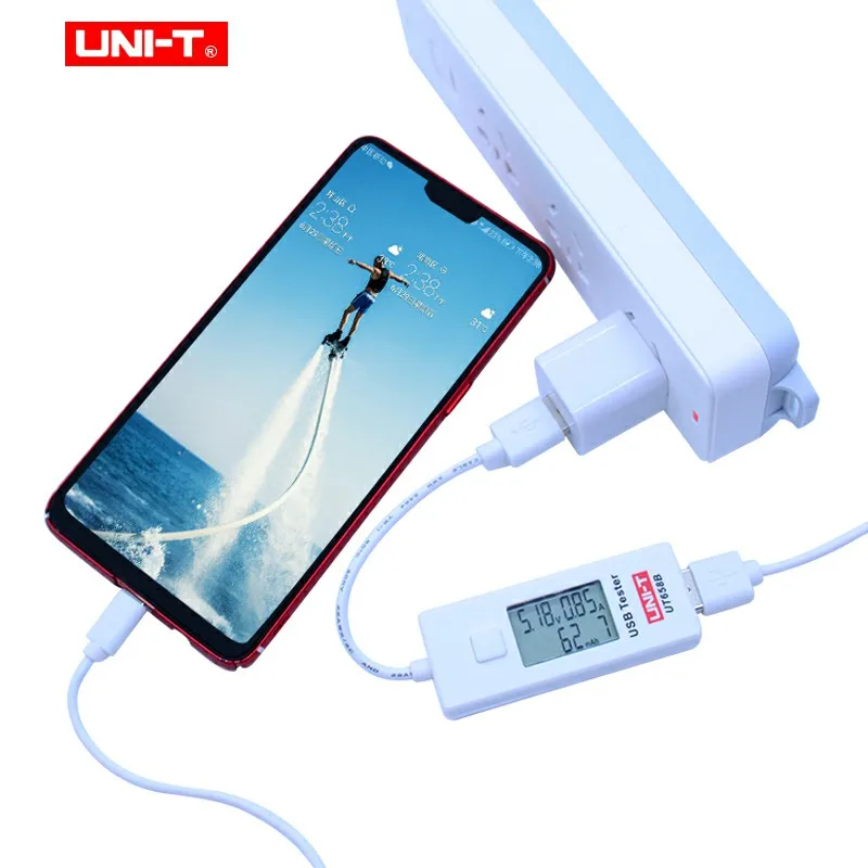 UNI T UT658B USB Тестер Вольтметр Амперметр цифровой ЖК дисплей Напряжение монитор