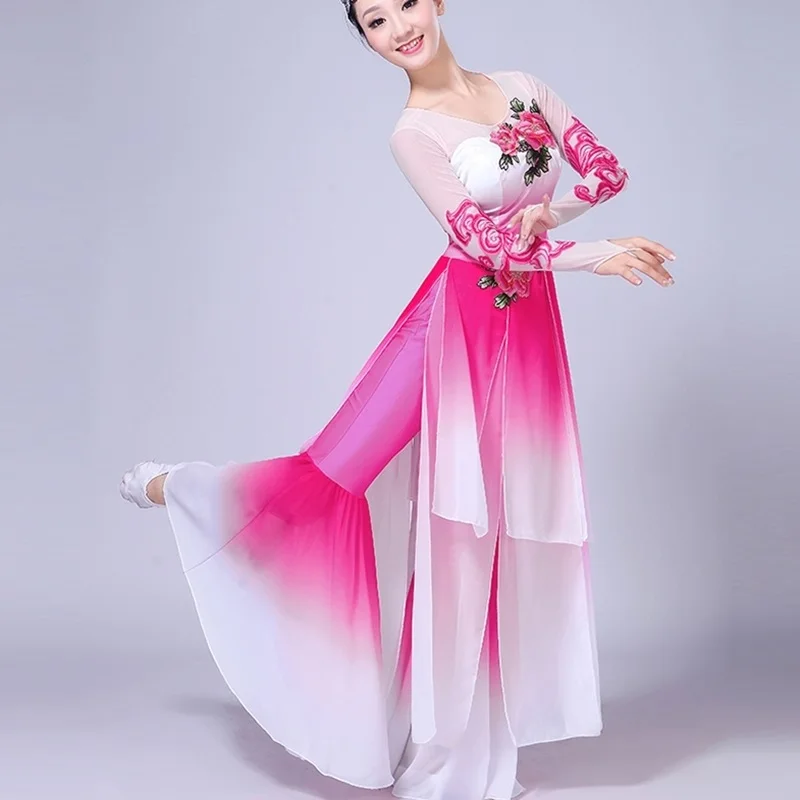 Одежда для китайских народных танцев костюм традиционных фанатов s