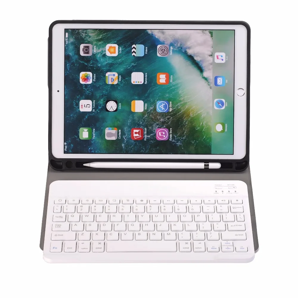 Тонкий беспроводной Bluetooth клавиатура с карандашом чехол для Apple iPad Pro 10 5 дюймов 2017