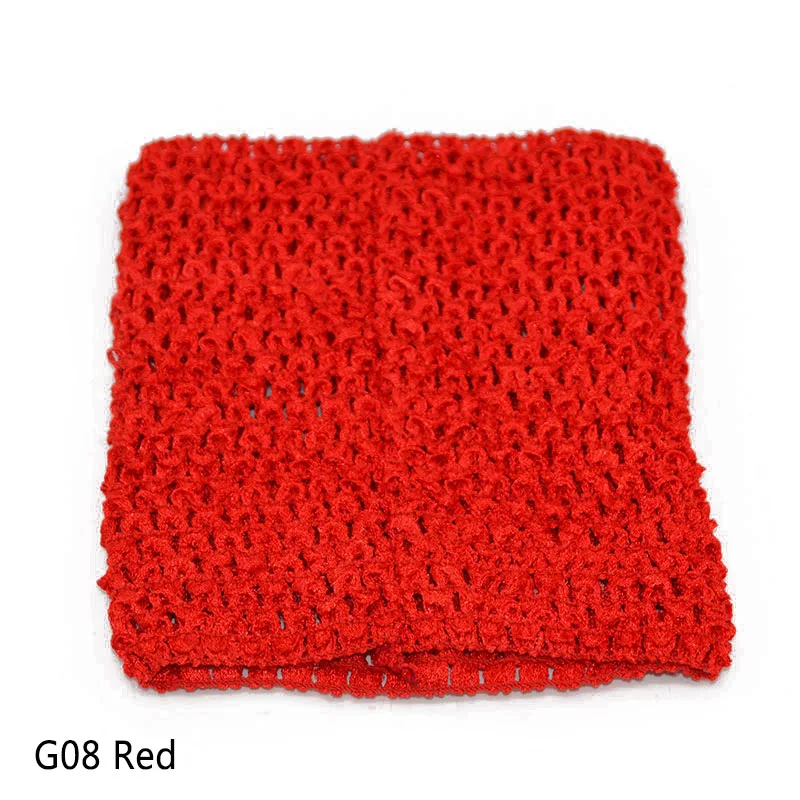 G08red Новое поступление, 6 дюймов, 15*15 см, цветная юбка-пачка, вязанная крючком, топы для малышей, обхват груди, для самостоятельного изготовления, платье-пачка ручной работы, топы, декор для дня рождения - Цвет: G08red
