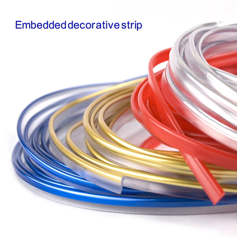 

3m/lot Car Styling DIY Universal Cold Line Flexible Interior Decoration Moulding Trim Strips Accessories 10 Colors