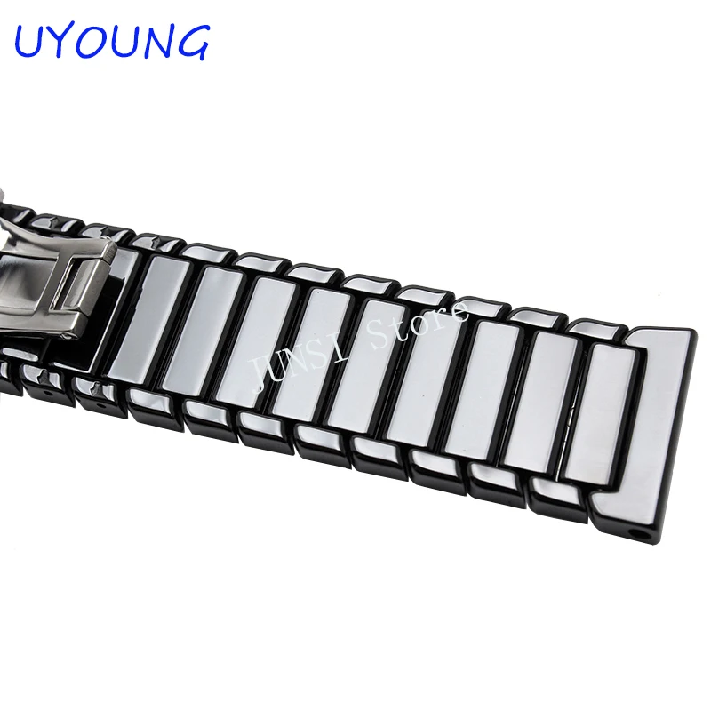 

Quality Ceramic Mens Watchband 22mm For Pebble Time Steel/Smart Watch band Luxury Smart Watch Strap Bracelet