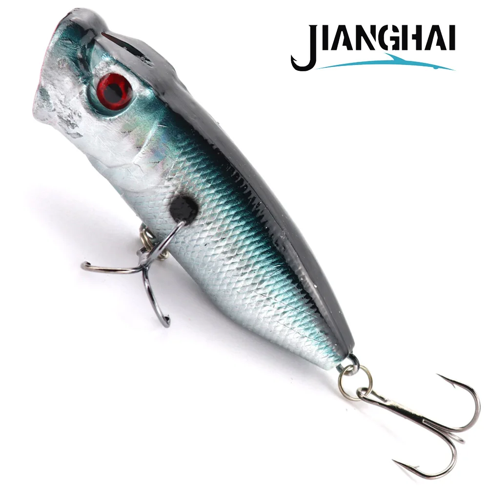 JangHai рыболовные приманки 65 мм 12 г Topwater Высокое качество Поппер приманка твердая