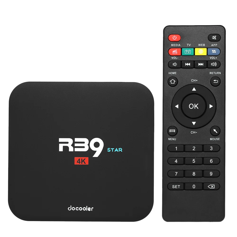 Android 7 1 Docooler R39 STAR Smart TV Box RK3229 четырехъядерный UHD 4K VP9 H.265 2 ГБ/16 ГБ DLNA WiFi LAN HD