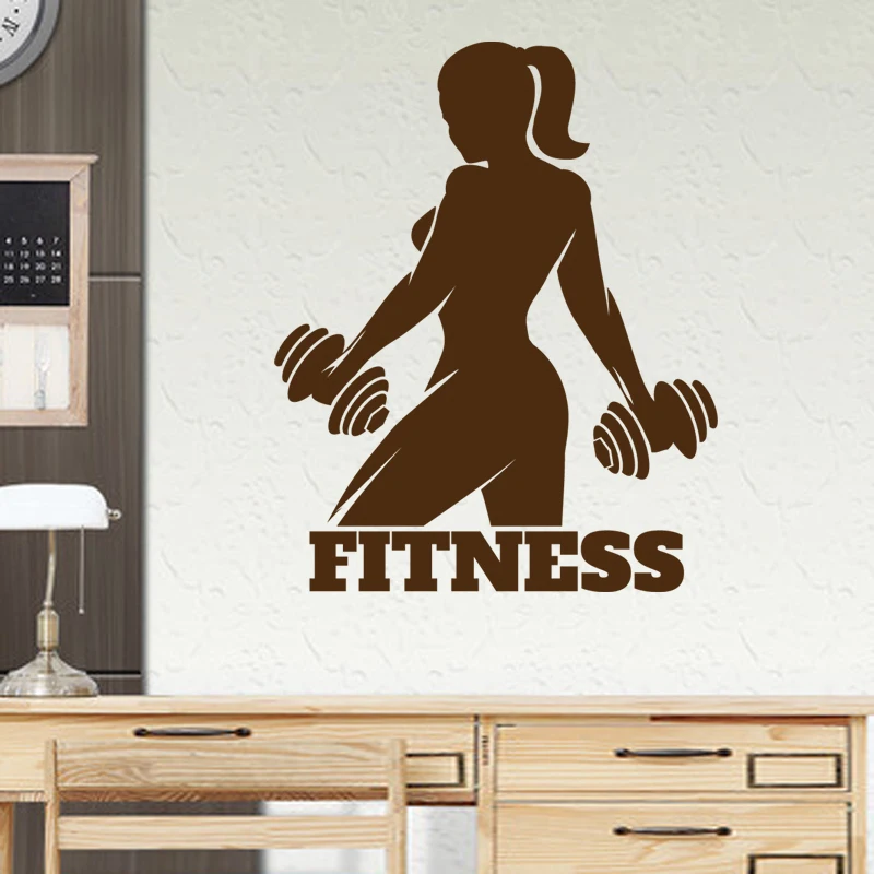 Автомобильная наклейка с названием фитнес-клуба для девушек бодибилдинга