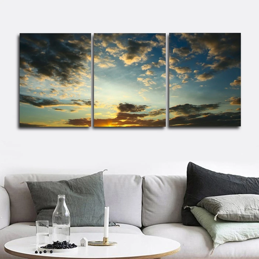 Без рамки Aurora Clouded Sunrset Scenic Canva картина на стену Unigue для гостиной спальни
