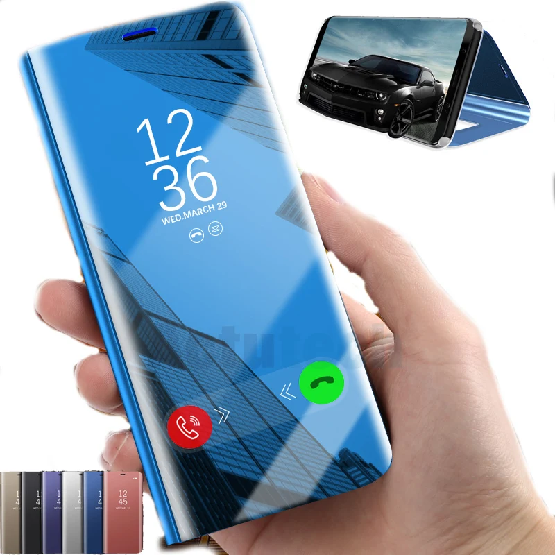 Прозрачный зеркальный чехол для телефона Xiaomi Pocophone F1 Note 5 Pro откидные Чехлы Mi A2 Lite 8