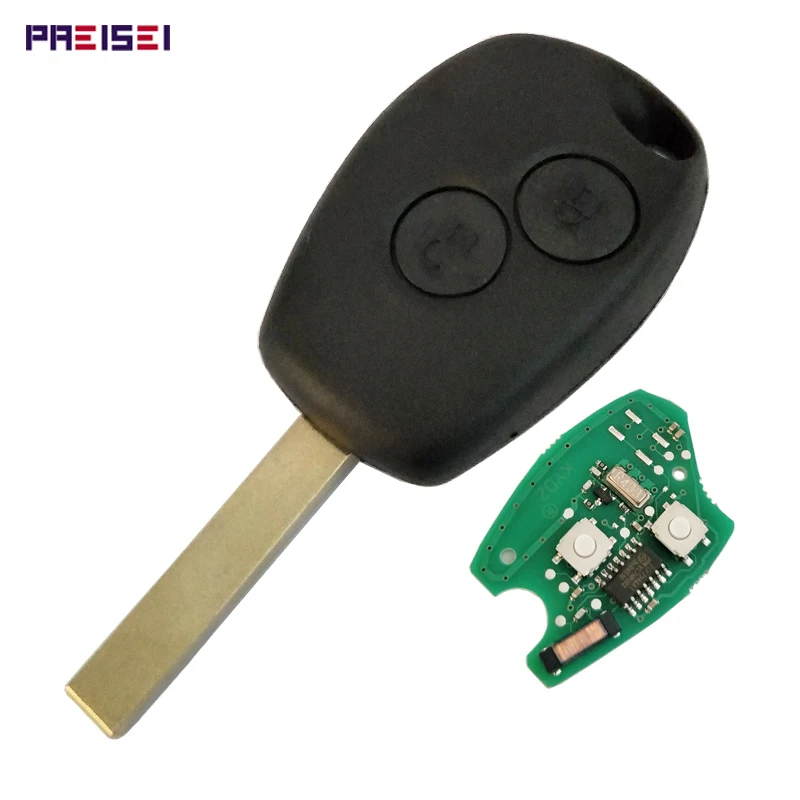 PREISEI 5 шт./лот 2 кнопки дистанционного ключа для Renault автомобильный ключ Smart Keyless Fob с