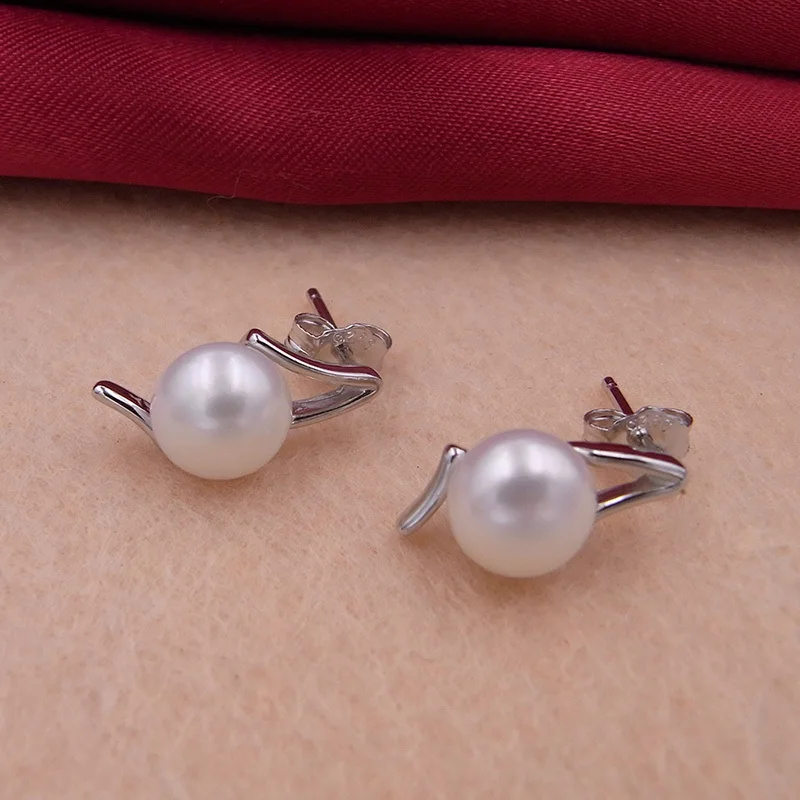 Женский ювелирный комплект из серебра 925 пробы с натуральным пресноводным