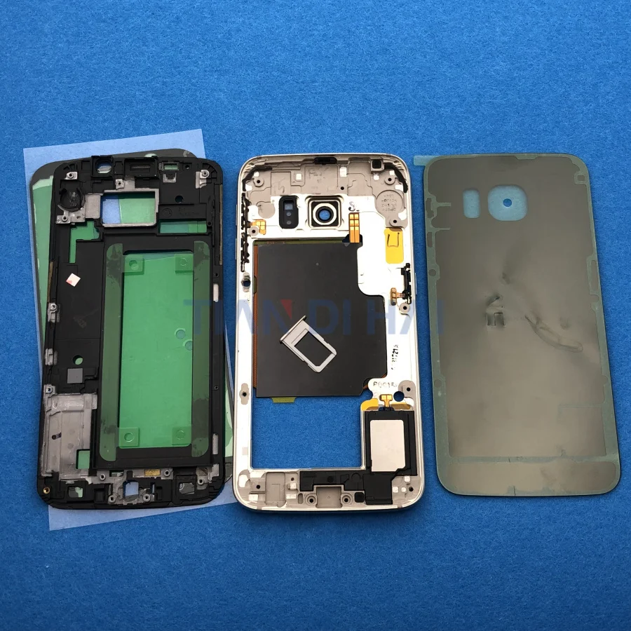 Чехол с полным покрытием корпуса S6Edge ЖК-панель средняя рамка дверь аккумулятора +