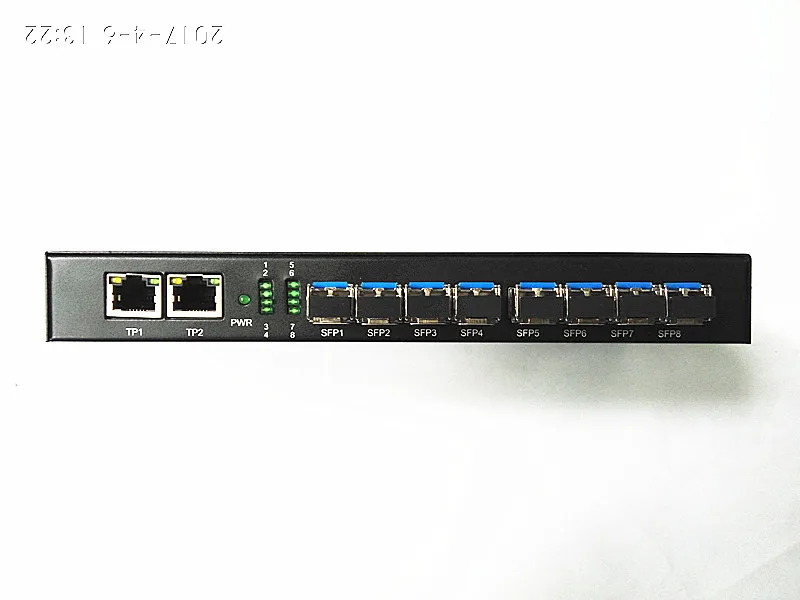 10 портовый гигабитный волоконный коммутатор с 2 портами RJ45 + 8 sfp сетевой 4 парой