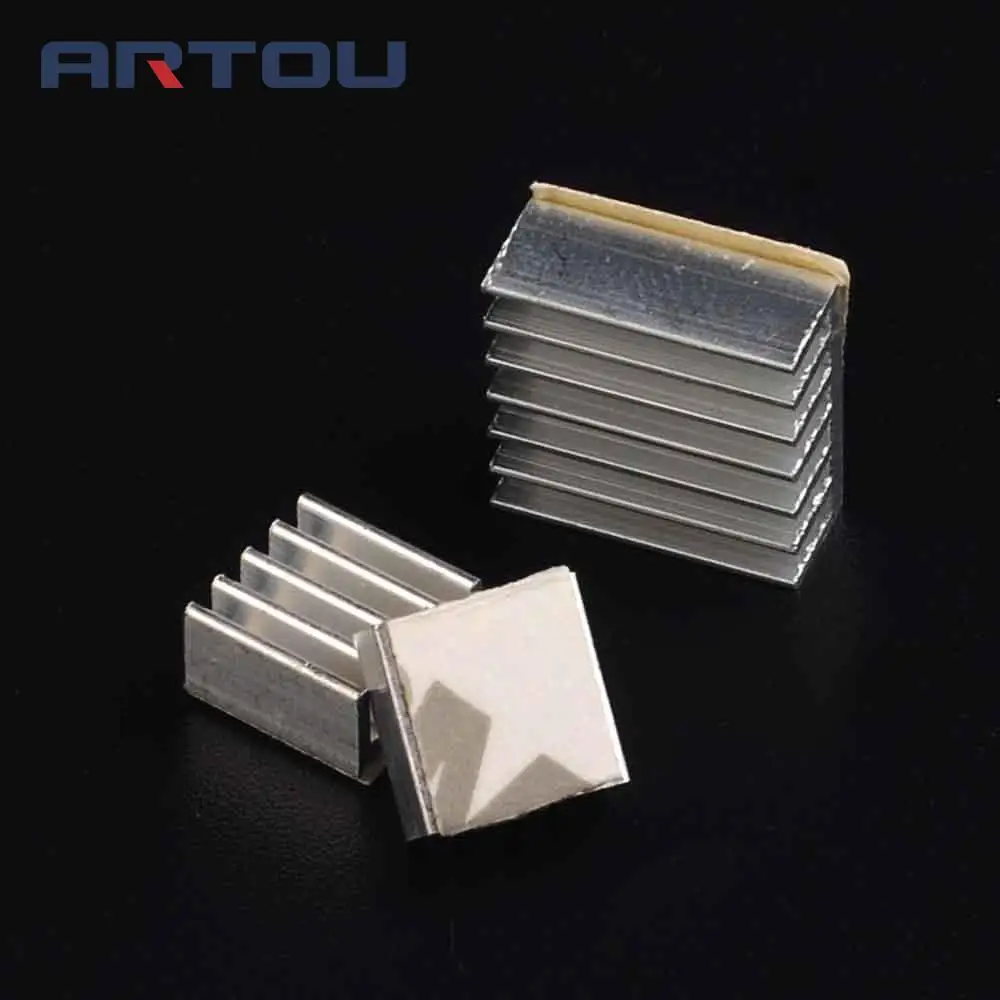 3 шт./лот для Raspberry Pi 2 B радиатор кулер чистый алюминий набор радиаторов с клеем |