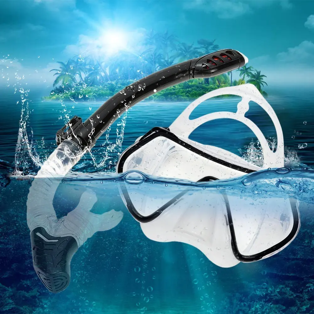 

Scuba Diving Goggles Mask Snorkel Set Glasses Spearfishing Gear Silicone Swimming Dive Equipment