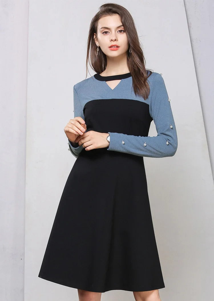 M L XL XXL 3XL 4XL 5XL Большие размеры элегантная Новая осень 2018 Женская платье Длинные