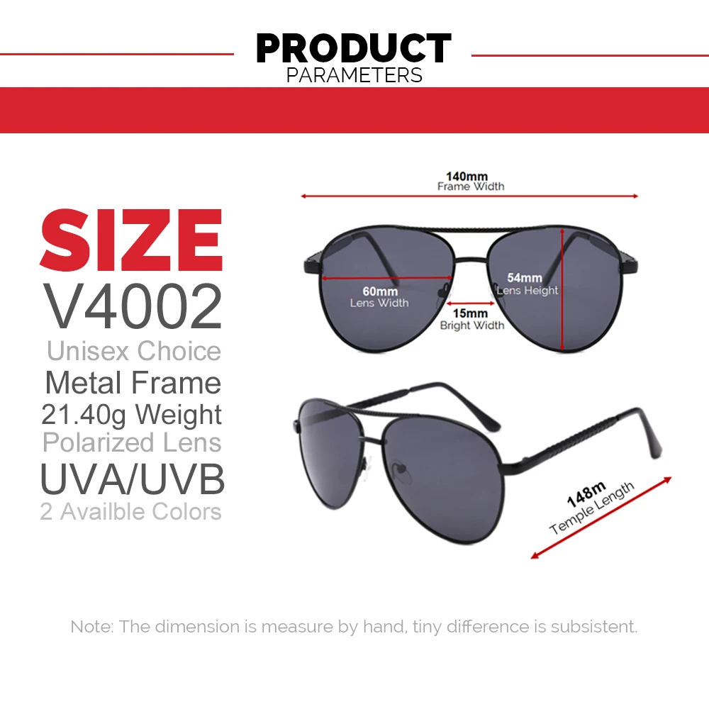 Солнцезащитные очки VIVIBEE Мужские поляризационные авиаторы в металлической