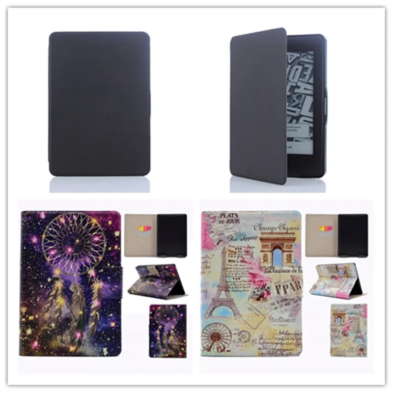 Тонкий Кастер pattern case for Amazon Kindle Paperwhite 1/2/3 2012 2013 3 (2015) печати Dreamcatcher башня Leathe