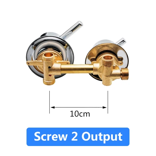 screw 2outlet 10cm 2/3/4/5 способов водоотводная труба с резьбой Межцентровое расстояние 10 см 12,5 см смесительный клапан регулирующий клапан латунный Ванная комната душевой смеситель кабины - Цвет: screw 2outlet 10cm