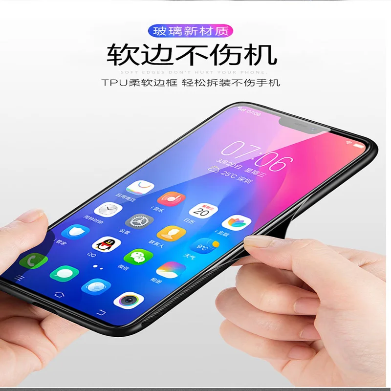 For vivo V9 Case Y85 phone Cases cartoon Tempered glass cover vivoV9 Protection Shell fundas V 9 coque | Мобильные телефоны и