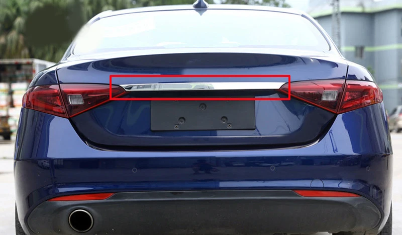 Подходит для Alfa Romeo Giulia 2017 2018 внешняя Задняя Крышка багажника из нержавеющей