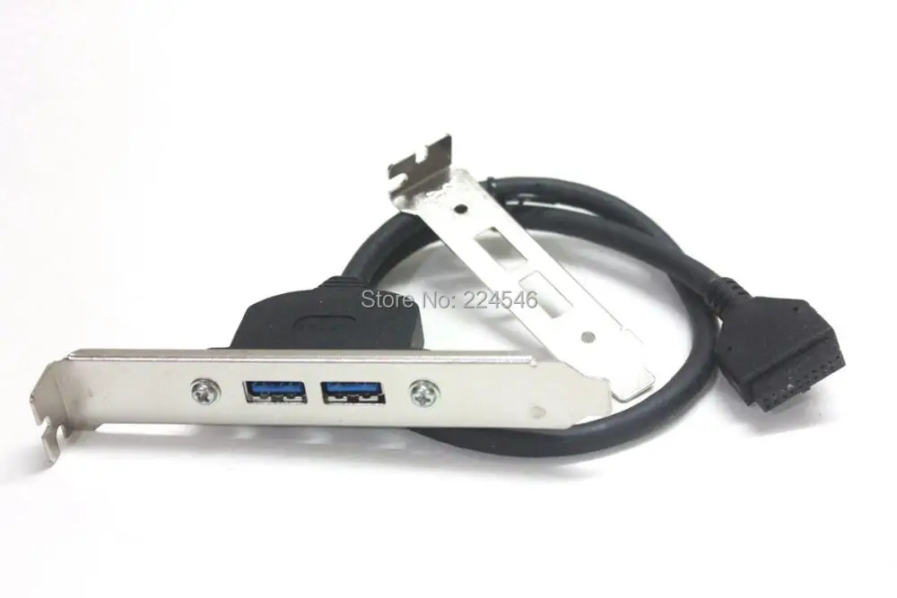 40 см USB 3 0 двойной гнездовой кронштейн для монтажа на 20 контактный кабеля