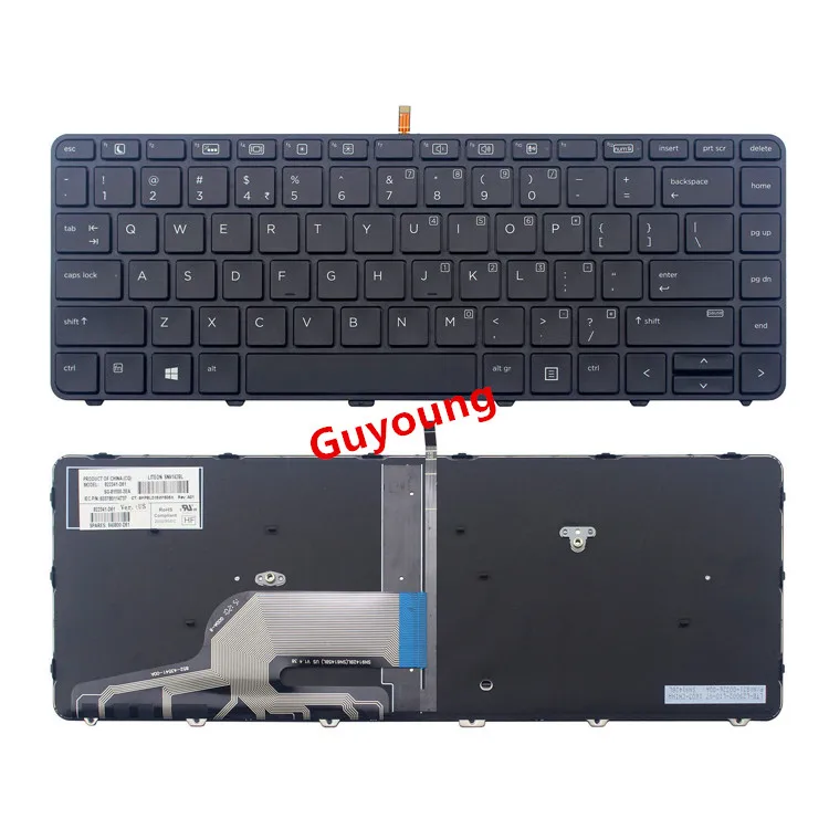 Клавиатура с английской подсветкой для ноутбука HP Probook 430 G3 G4 440 445 640 G2 645 446