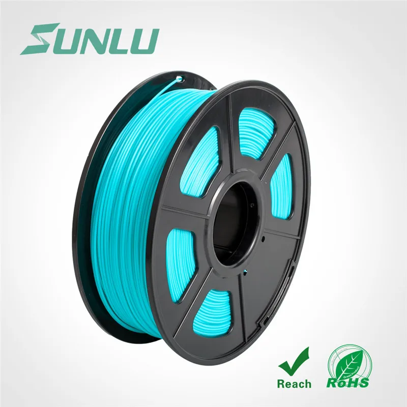 cyan-ABS SUNLU 3D нить ABS 3d принтер нить 1,75 мм 1 кг катушка(2.2lbs) 3D печать нити измерения Точность+/-0,02 мм - Цвет: cyan-ABS
