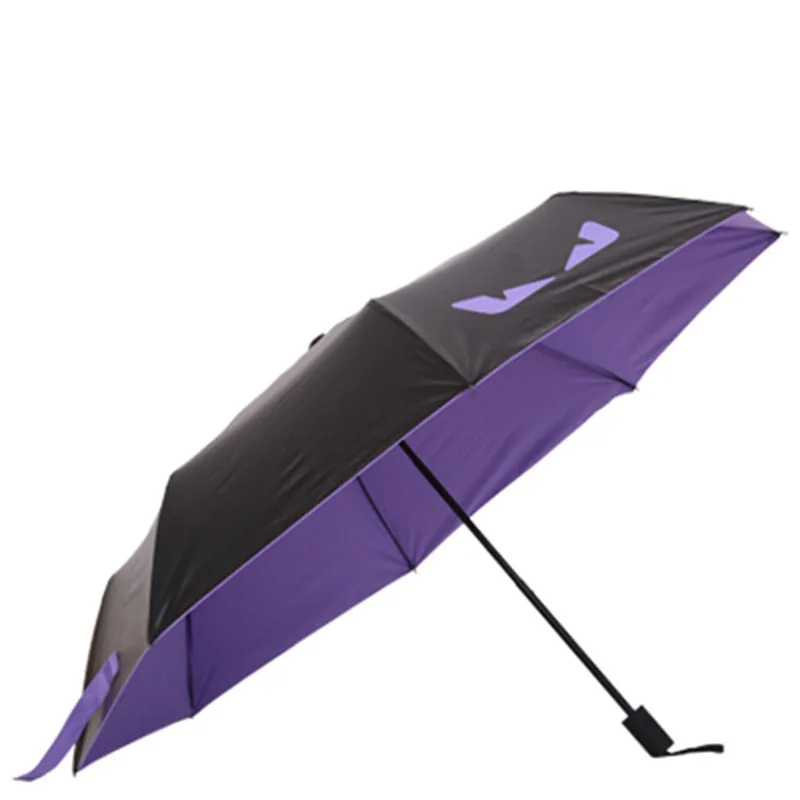 Umbrella Kids Boys Girls Uv Umbrella Rain Women Art Parasol Big Unbrella Men Gift Corporate Anime Rain Court Sun One - Цвет: Фиолетовый