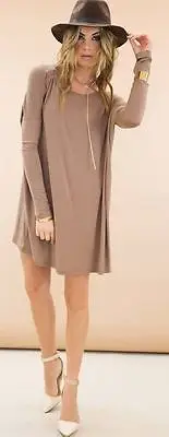 Женский топ с длинным рукавом мягкая туника глубоким вырезом и размеры S M L XL|long