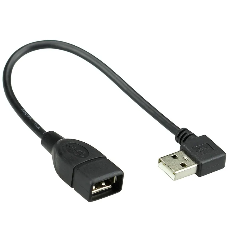 10 см 20 USB 2 0 A Male to Female 90 Угловой Удлинительный адаптер кабель USB2.0 male female