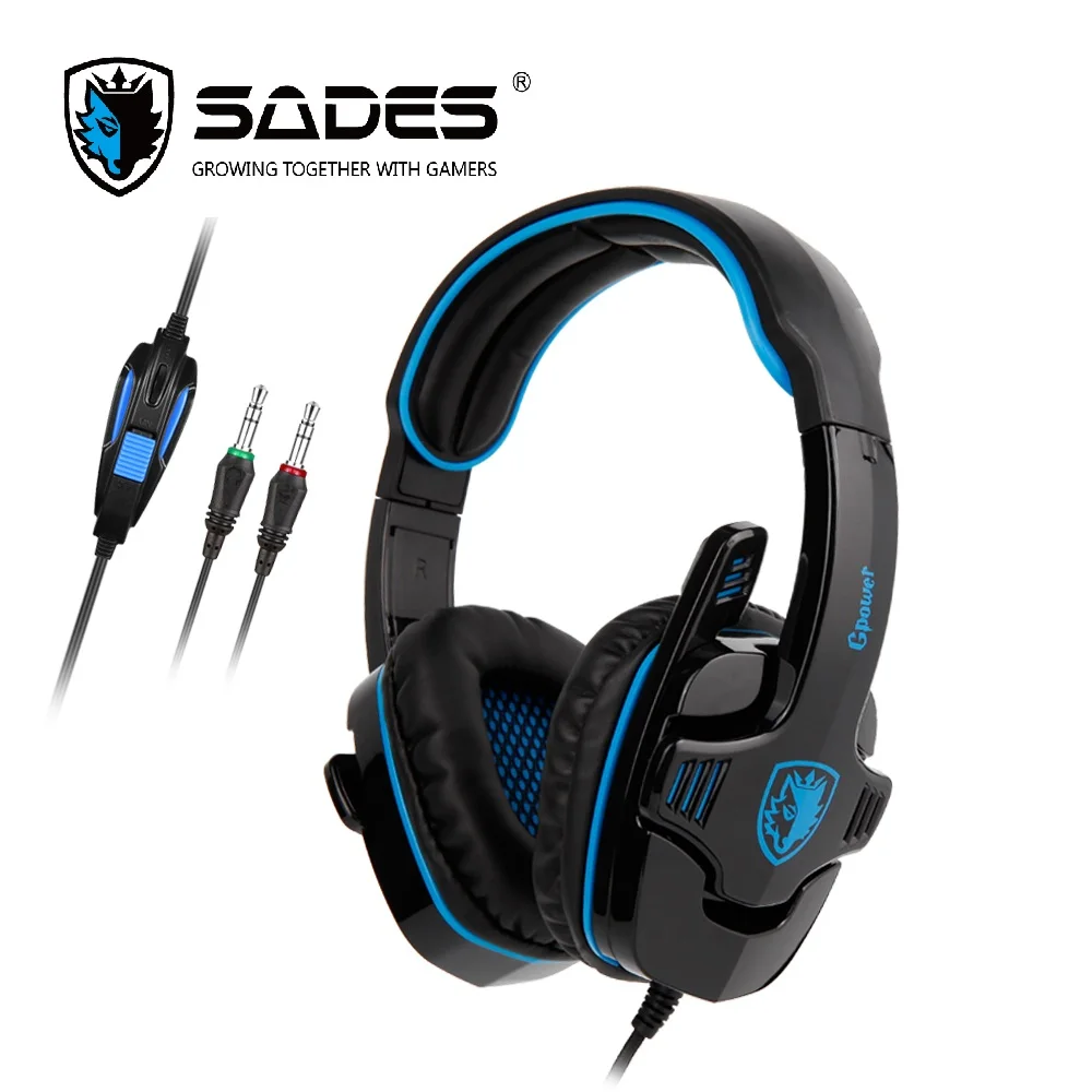 SADES GPOWER игровая гарнитура мм 3 5 геймер наушники стерео звук всенаправленный