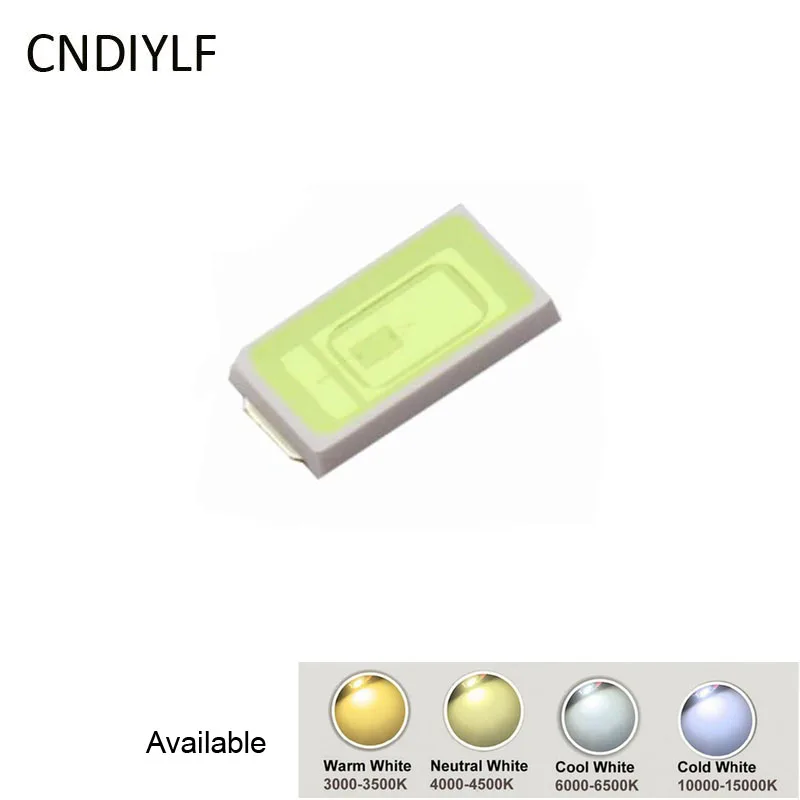 100 шт. Новое поступление 0 5 Вт 5730 SMD высокая яркость 50 55 лм 3 6 в 5500K Быстрая доставка