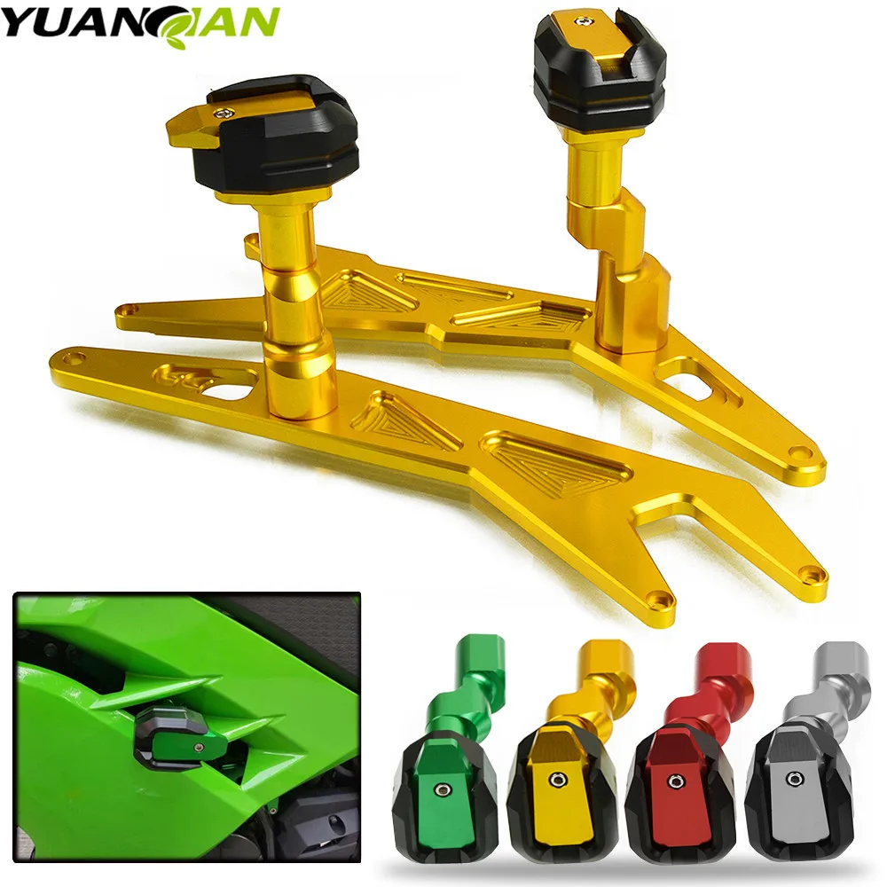 CNC алюминиевая рама мотоцикла слайдер Краш Pad защита от падения для KAWASAKI NINJA 300