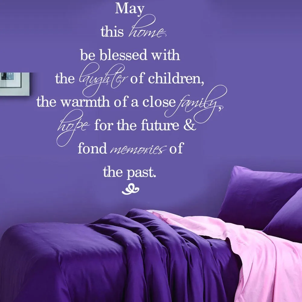 Подробная информация о пусть этот дом будет счастлив Виниловая наклейка с