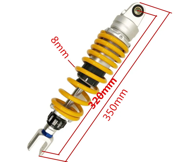 Амортизатор для мотоцикла honda YAMAHA SUSZKUI KAWASAKI 320 мм 330 340 350 360 380 8 мм|Защита от падения|