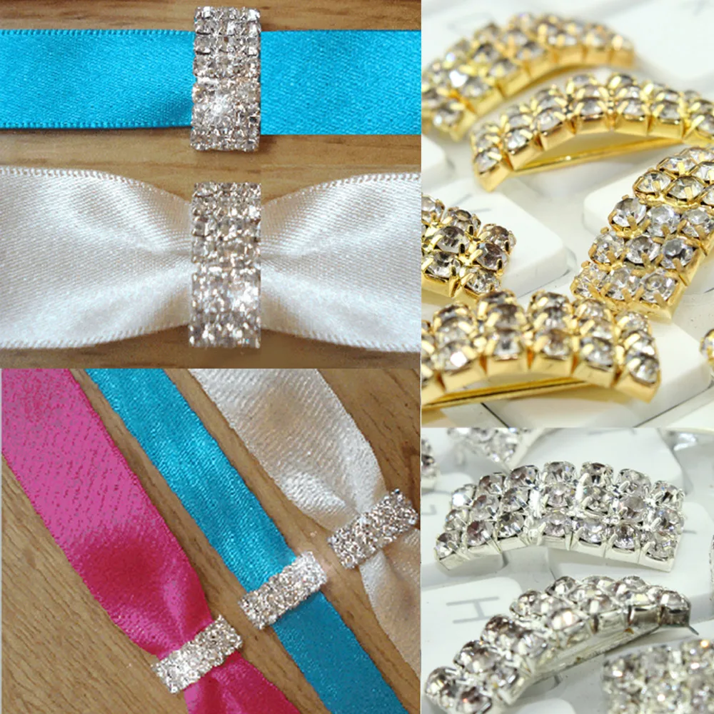 100 шт./лот кнопки из серебряного сплава Стразы Аксессуары для рукоделия и волос