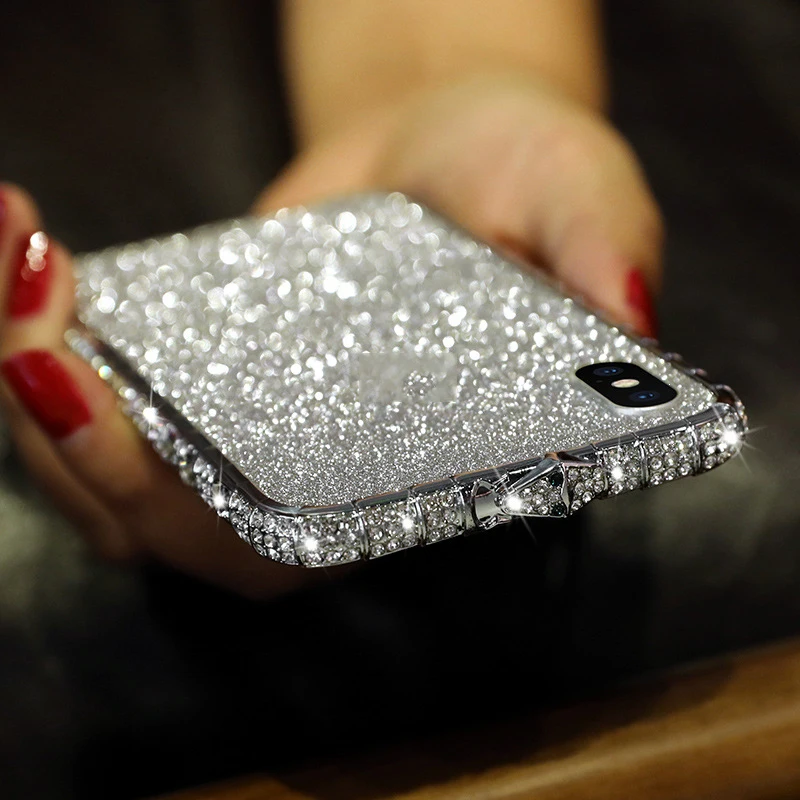 Роскошный бампер с блестками для смартфона iPhone 12 11 13 14 Pro Max Diamond корейского производства iPhone XS Max XR 8 7 6 6S Plus.