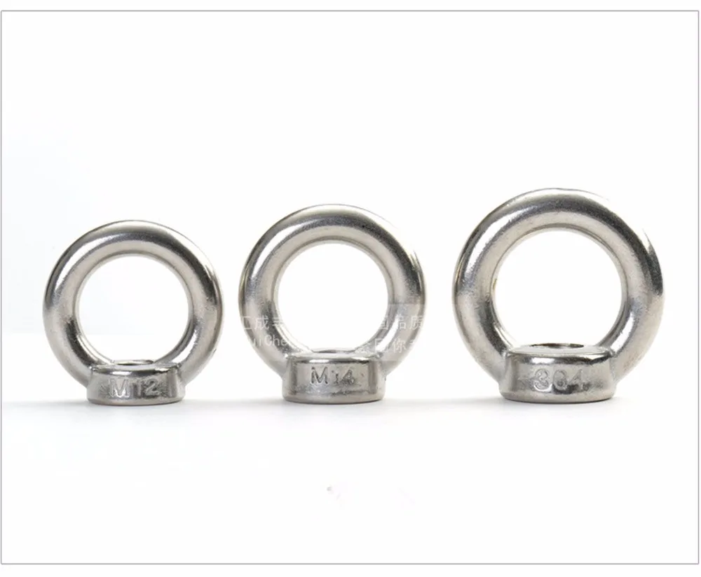 10pcs M3 M4 M5 M6 M8 M10 Eye Nut Stainless Steel Marine Lifting Eyenut Ring Loop Hole for Cable Rope | Обустройство дома