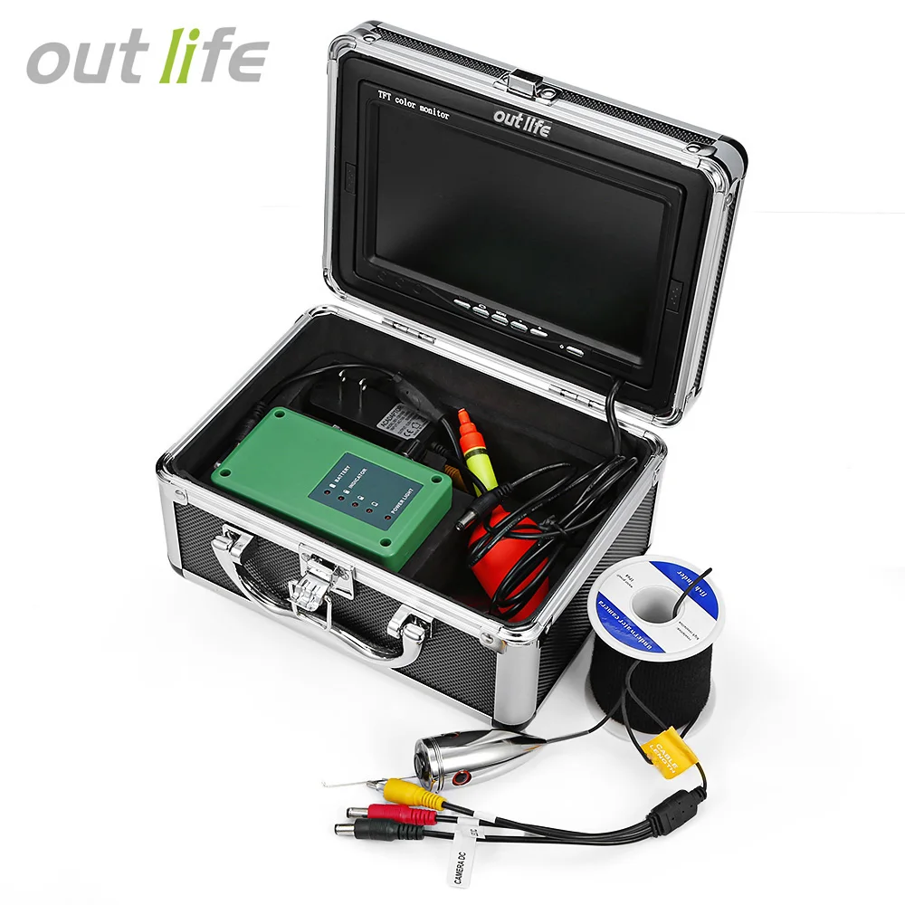 Outlife F007M 15M IR Подводная охота детектор Рыболокаторы с Профессиональное видео