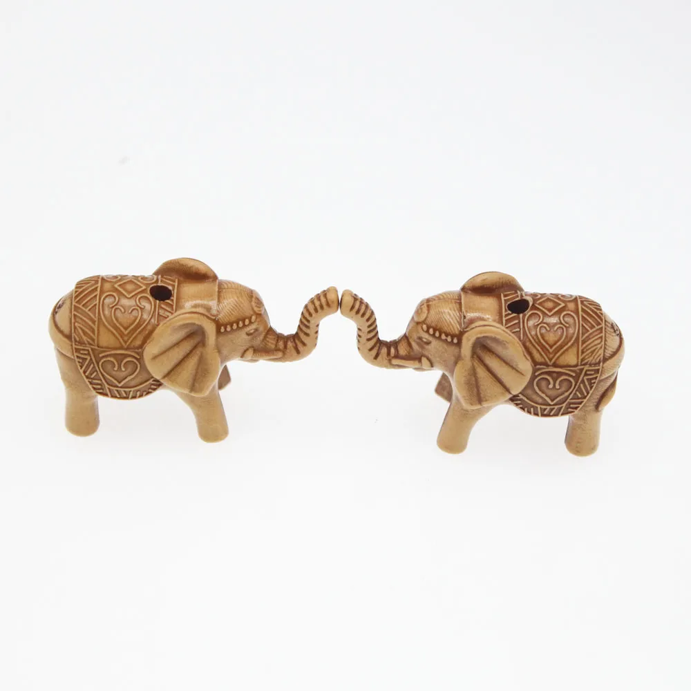 CHONGAI 10Pcs Acrylic Wood-like Stereo Elephant for DIY Jewelry Making and Pendant | Украшения и аксессуары