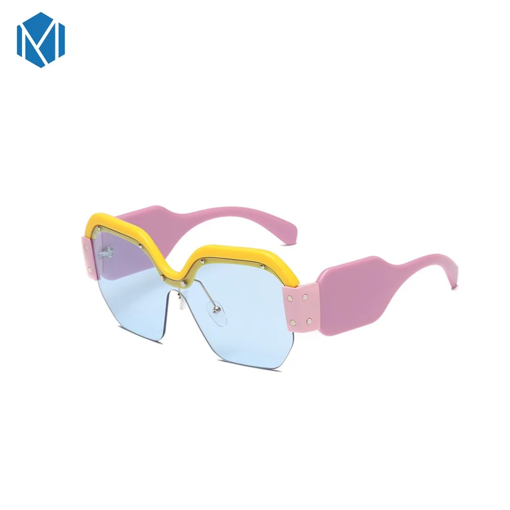 MISM полуоправы большие солнцезащитные очки женские уличные UV400 Lunette De Soleil Femme