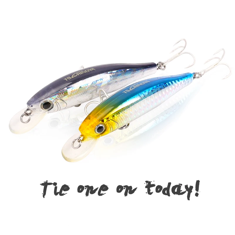 Tsurinoya Minnow приманка 85 мм/14 г тройные Крючки жесткая рыболовные приманки Leurre Souple