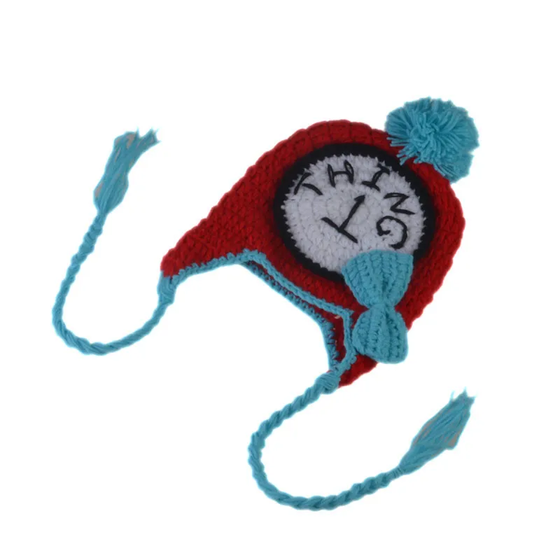 Набор для фотосъемки новорожденных вязаные крючком шапки-ушанки и подгузники