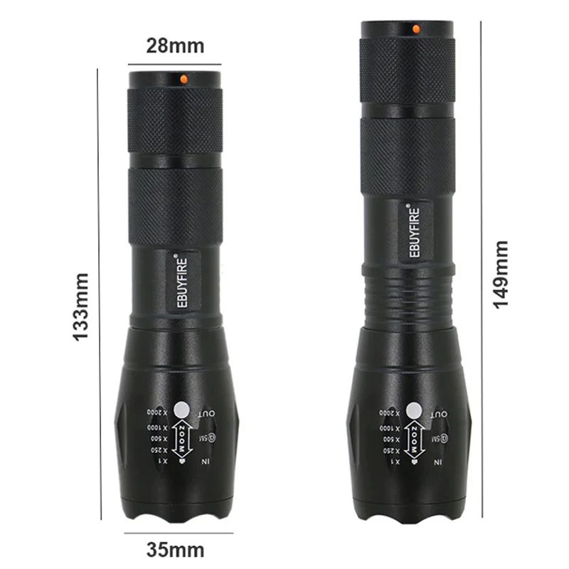 Ebuyfire Mi-E17 светодиодный фонарик 18650 Факел Водонепроницаемый 3x AAA свет xm-l T6 3800LM Батарея