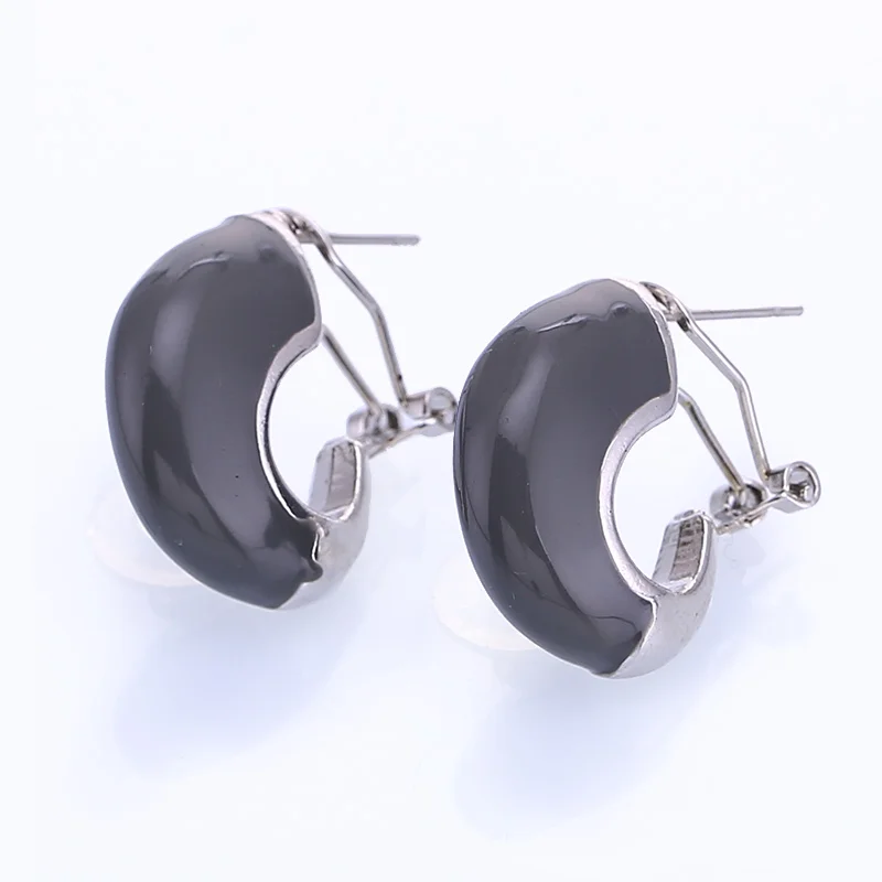 E1022 Grey Sehuoran Oorbellen трендовые серьги-гвоздики из сплава для женщин, блестящие свадебные ювелирные изделия, богемные серьги с капельным маслом, вечерние серьги - Окраска металла: E1022 Grey