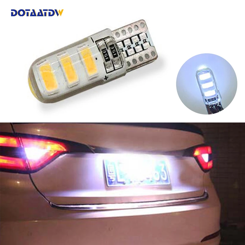 DOTAATDW 1x T10 SMD 5630 Автомобильный светодиодный номерной знак Авто Canbus светильник W5W 168