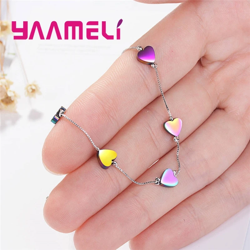 Женский браслет из серебра 925 пробы с лазерным светом|Гибкие и жесткие браслеты| |