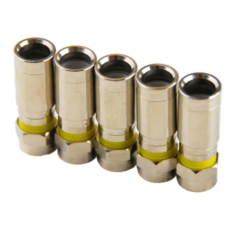 10 шт. RG6 Полная Меди Лучших F-Type Waterproof Connector для LNB/Спутниковый Ресивер/DiSEqC