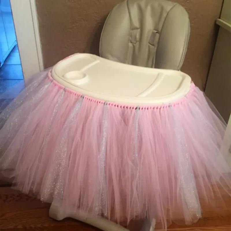 

New Boys Girls Tutu Tulle Table Skirts Tutu Chair Skirt Baby Shower Chair Decor Event Birthday Party Decoration