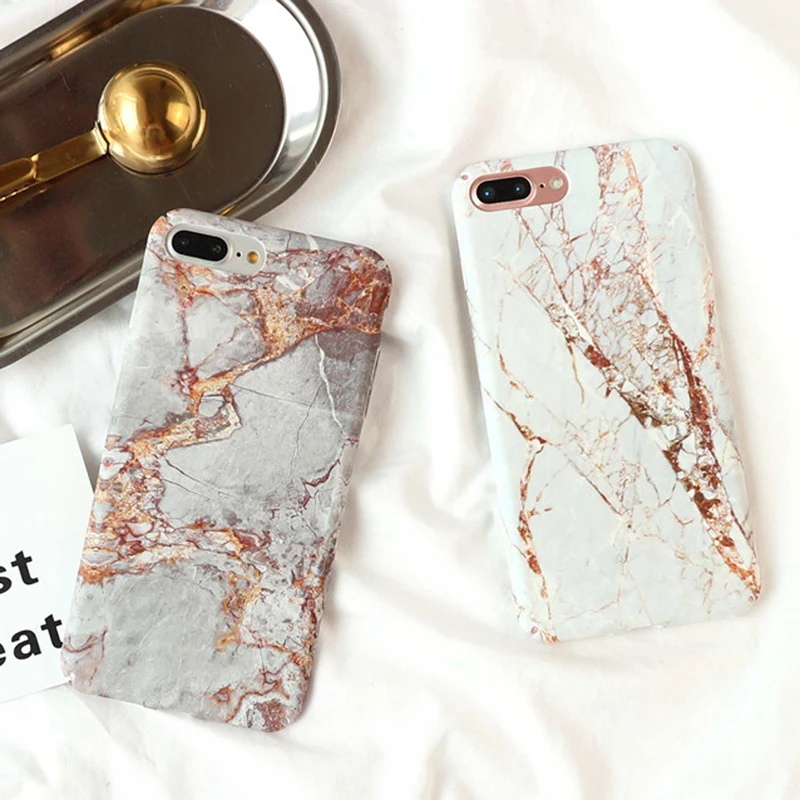Отсутствие модные роскошные Мрамор текстуры шаблон телефон чехлы для iPhone 6 Чехол